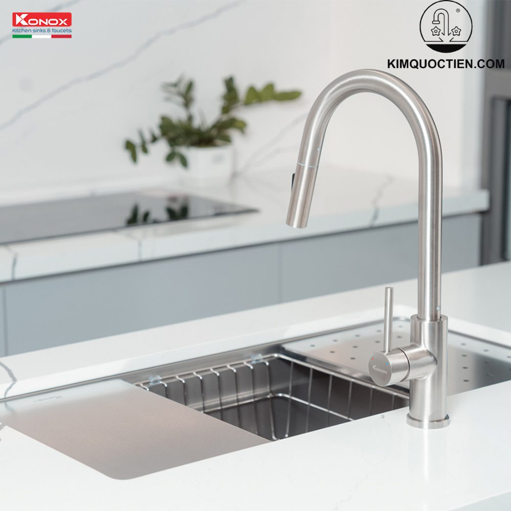 Vòi rửa bát dây rút Reno