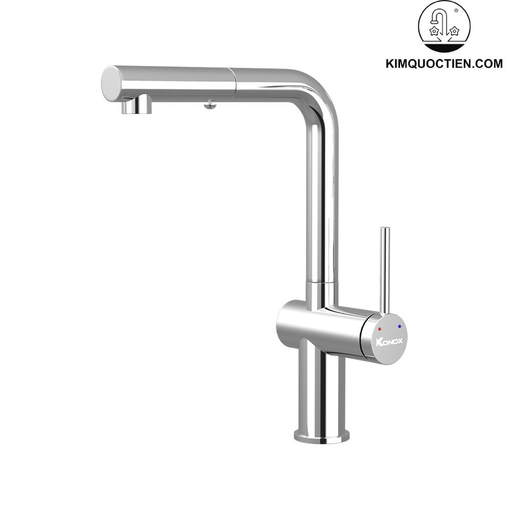 Vòi rửa bát dây rút Stream Chrome