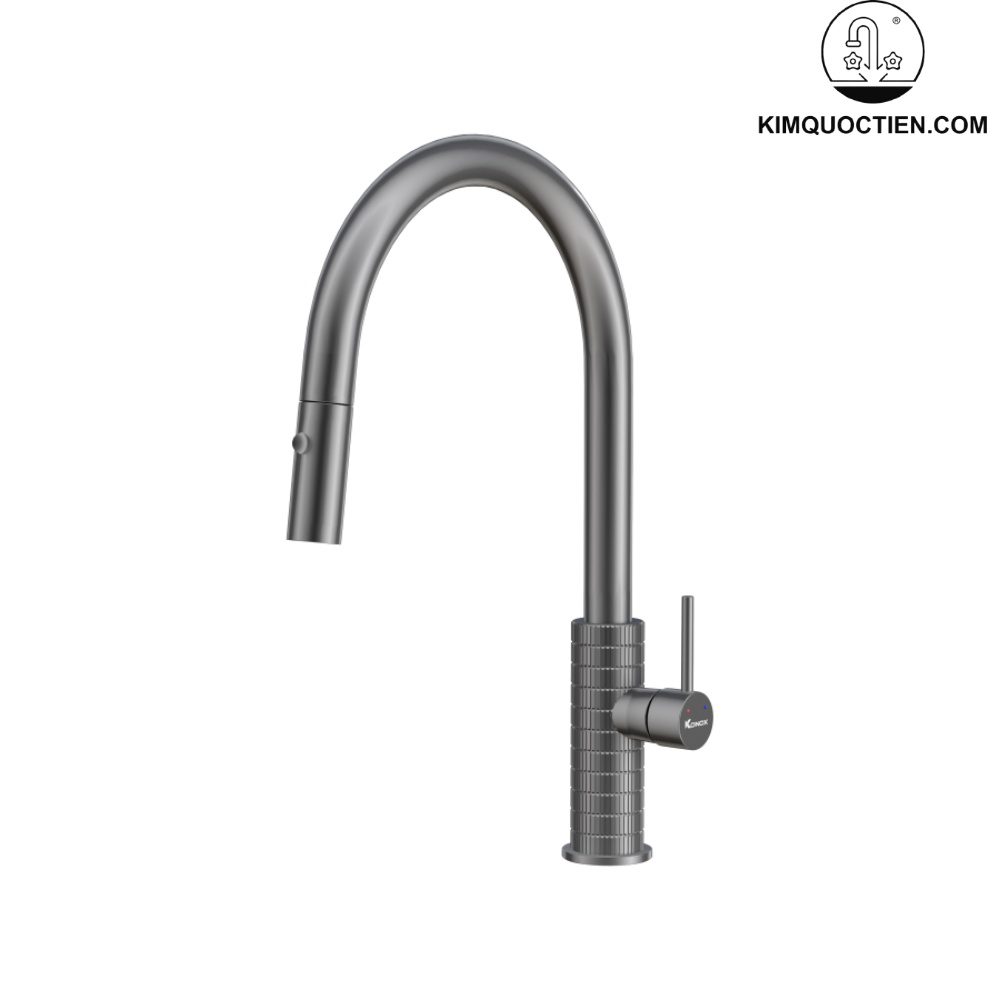 Vòi rửa bát dây rút Venice Gun Metal