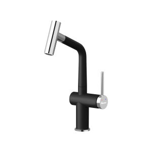 Vòi rửa bát dây rút Volta Black