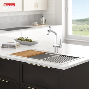 Vòi rửa bát dây rút Volta Chrome