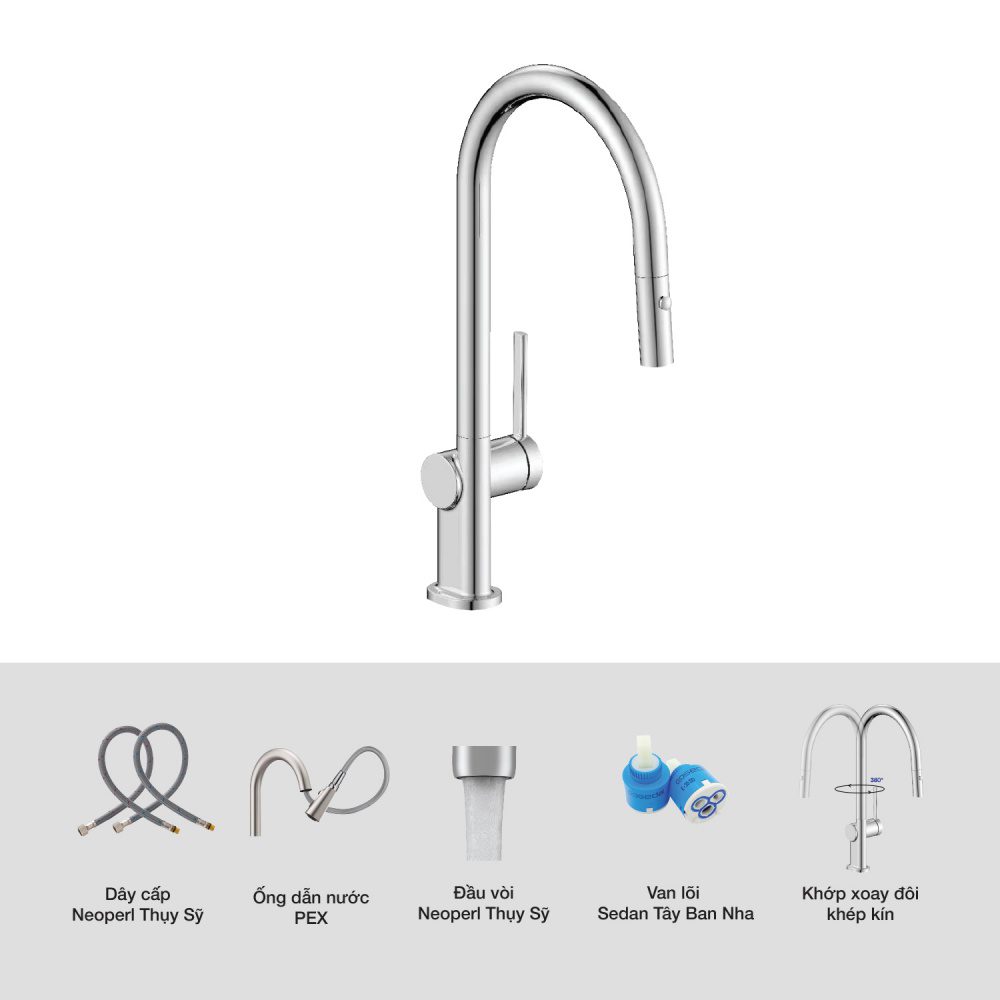 vòi rửa bát Kluger KLF0003SC