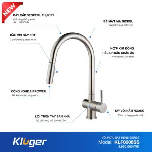 Vòi rửa bát Kluger KLF0008SS