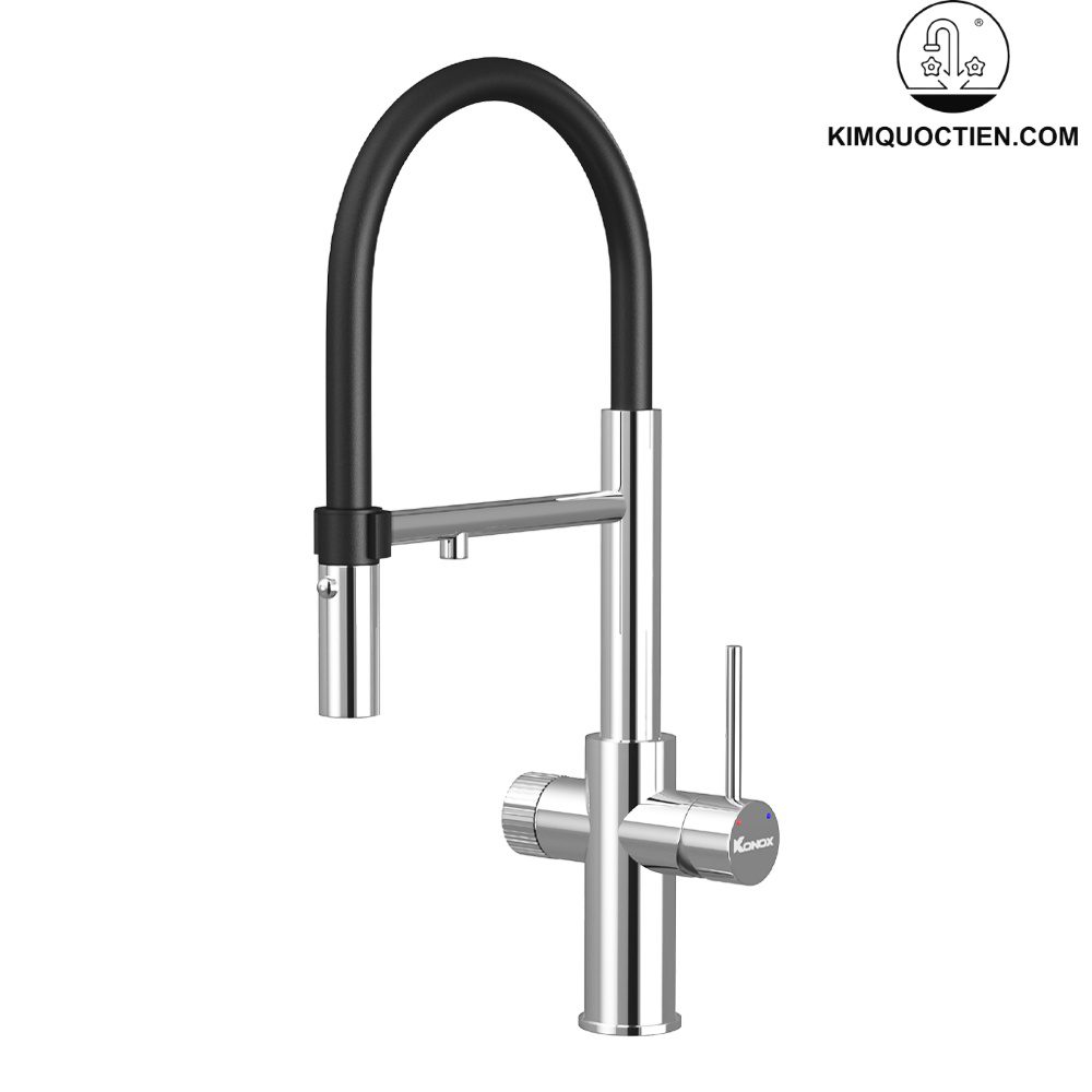 Vòi rửa bát thân mềm 3 đường nước Combi Chrome