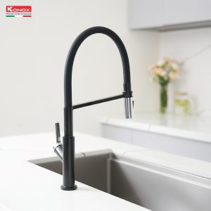 Vòi rửa bát thân mềm Tema Black