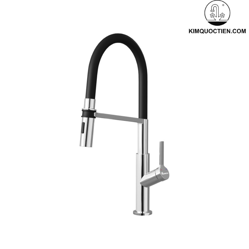 Vòi rửa bát thân mềm Tema Chrome