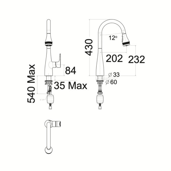 Vòi rửa bát dây rút American Standard 1009150000