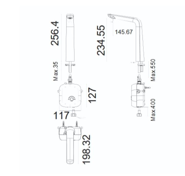 Vòi chậu lavabo American standard 1130400000 cảm ứng