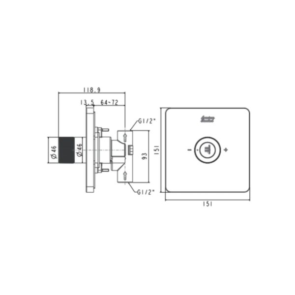 Van điều chỉnh thân vòi sen American Standard FFAS0927BHG