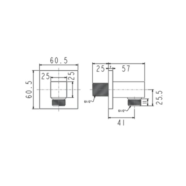 Co nối vuông American Standard FFAS9142BHG