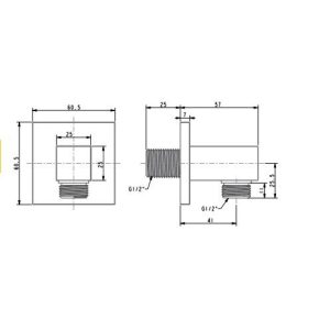 Bản vẽ Co nối vuông EasySET American Standard FFAS9142WS