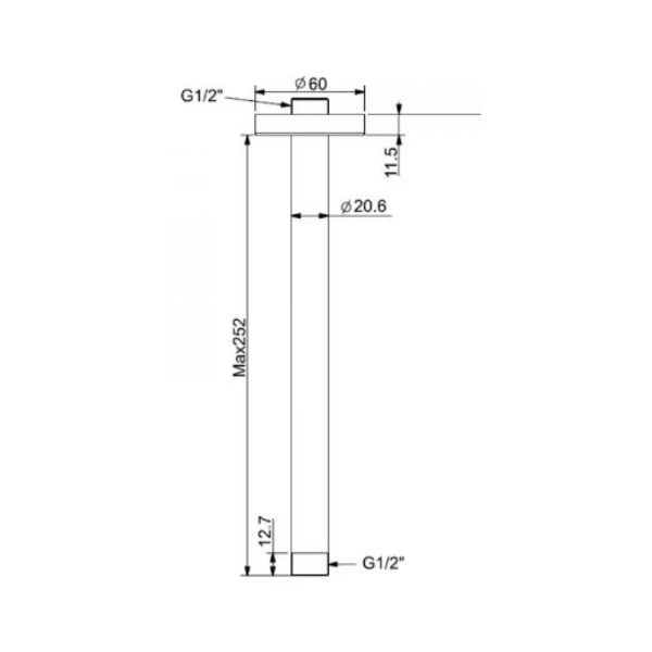 Thanh nối đầu vòi sen American Standard FFAS9908CS