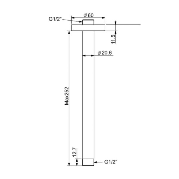 Thanh nối đầu vòi sen American Standard FFAS9908HG