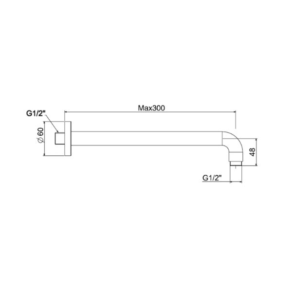 Thanh nối đầu vòi sen âm tường American Standard FFAS9909HG