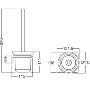 Bản vẽ kỹ thuật Cọ vệ sinh American Standard K-1386