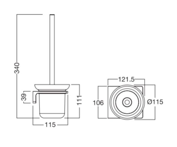 Bản vẽ kỹ thuật Cọ vệ sinh American Standard K-1386