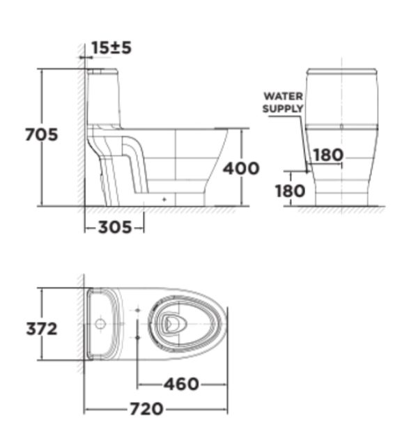 Bồn cầu nắp rửa điện tử American Standard VF-1862PL