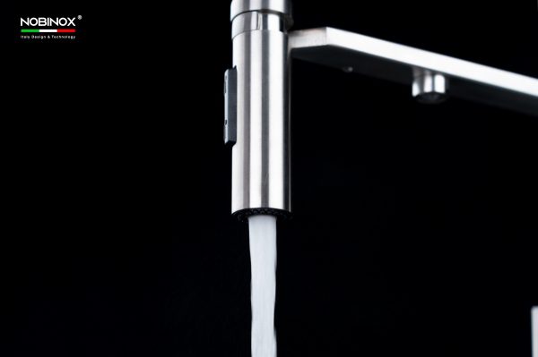 Vòi rửa chén NOBINOX VIVO NX570 ống mềm nóng lạnh 3 đường nước