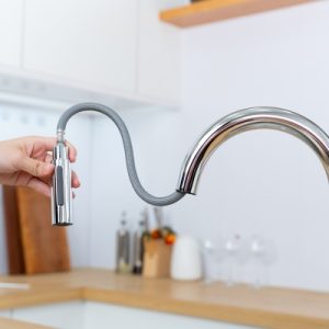 Vòi rửa chén NOBINOX AQUA NX660 dây rút nóng lạnh