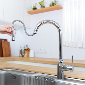 Vòi rửa chén NOBINOX AQUA NX660 dây rút nóng lạnh