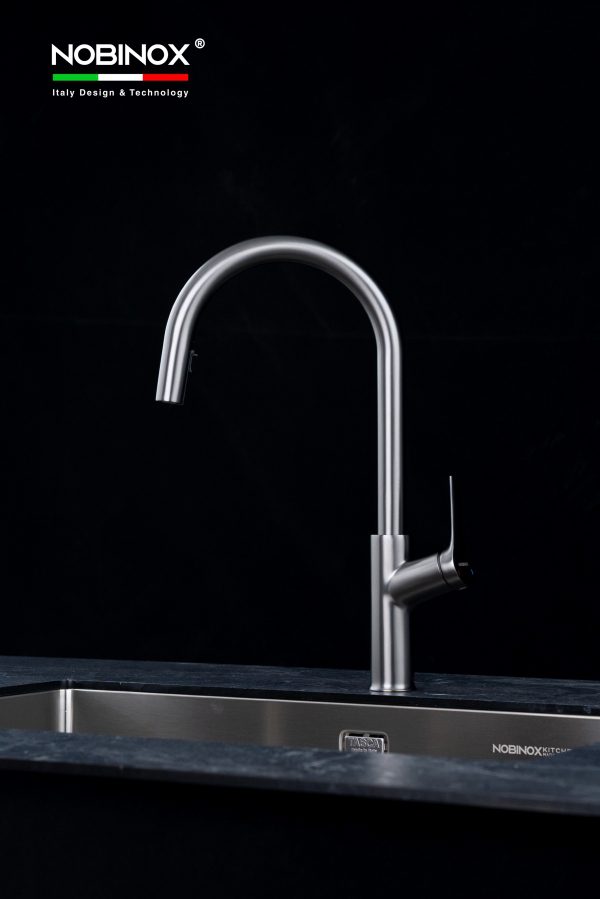 Vòi rửa bát dây rút NOBINOX FORTE NX887