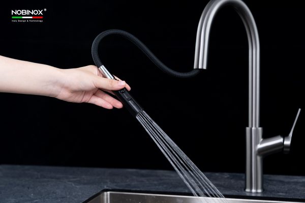 Vòi rửa bát dây rút NOBINOX FORTE NX887