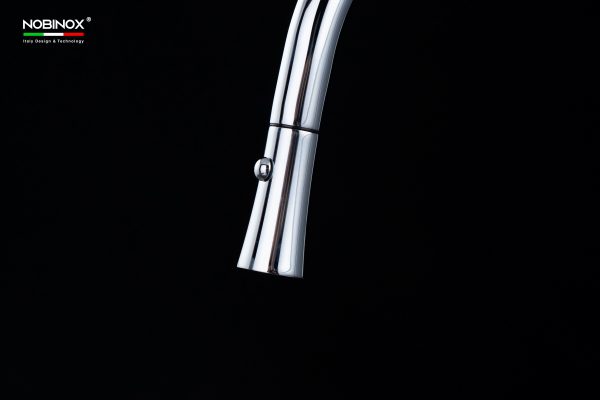 Vòi rửa chén NOBINOX LOTUS 640 dây rút nóng lạnh
