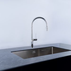 Vòi rửa chén NOBINOX TIGO NX830 dây rút nóng lạnh