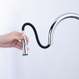 Vòi rửa chén NOBINOX TIGO NX830 dây rút nóng lạnh