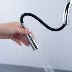 Vòi rửa chén NOBINOX TIGO NX830 dây rút nóng lạnh