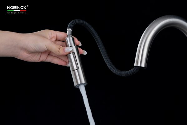 Vòi rửa chén NOBINOX WINTO NX501 dây rút nóng lạnh