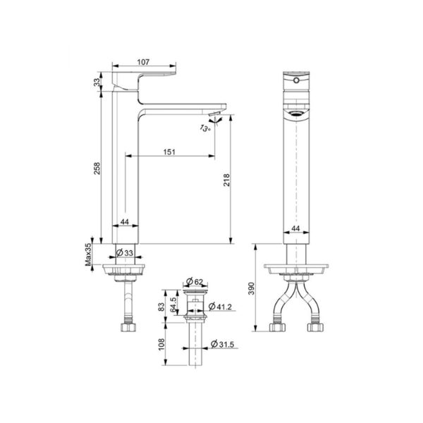 Vòi lavabo American Standard WF-1302CS