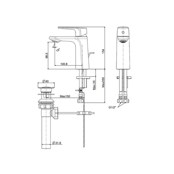 Vòi lavabo American Standard WF-1701CS nóng lạnh