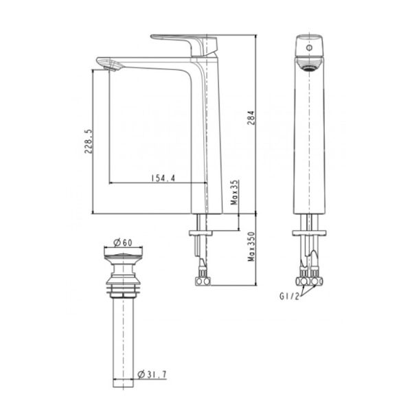 Vòi lavabo American Standard WF-1702HG nóng lạnh