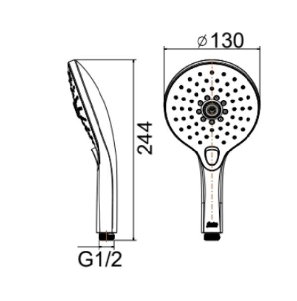 Bản vẽ kỹ thuật Tay sen tắm American Standard WF-9H11WS