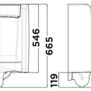 Bản vẽ kỹ thuật bồn tiểu nam American Standard WP-6591B