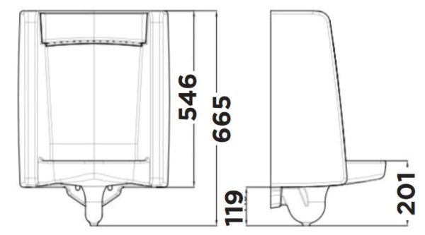 Bản vẽ kỹ thuật bồn tiểu nam American Standard WP-6591B