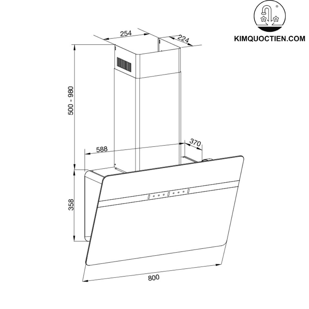 Máy hút mùi Malloca MC 80ECO