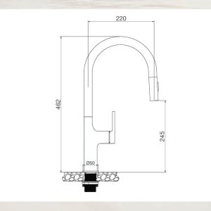 Vòi rửa chén MALLOCA K1726-SS