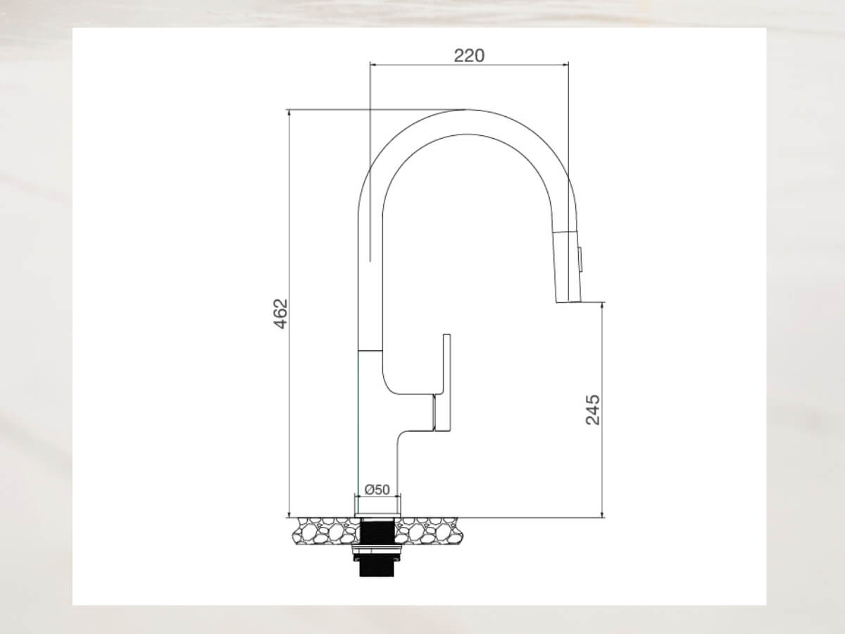 Vòi rửa chén MALLOCA K1726-SS